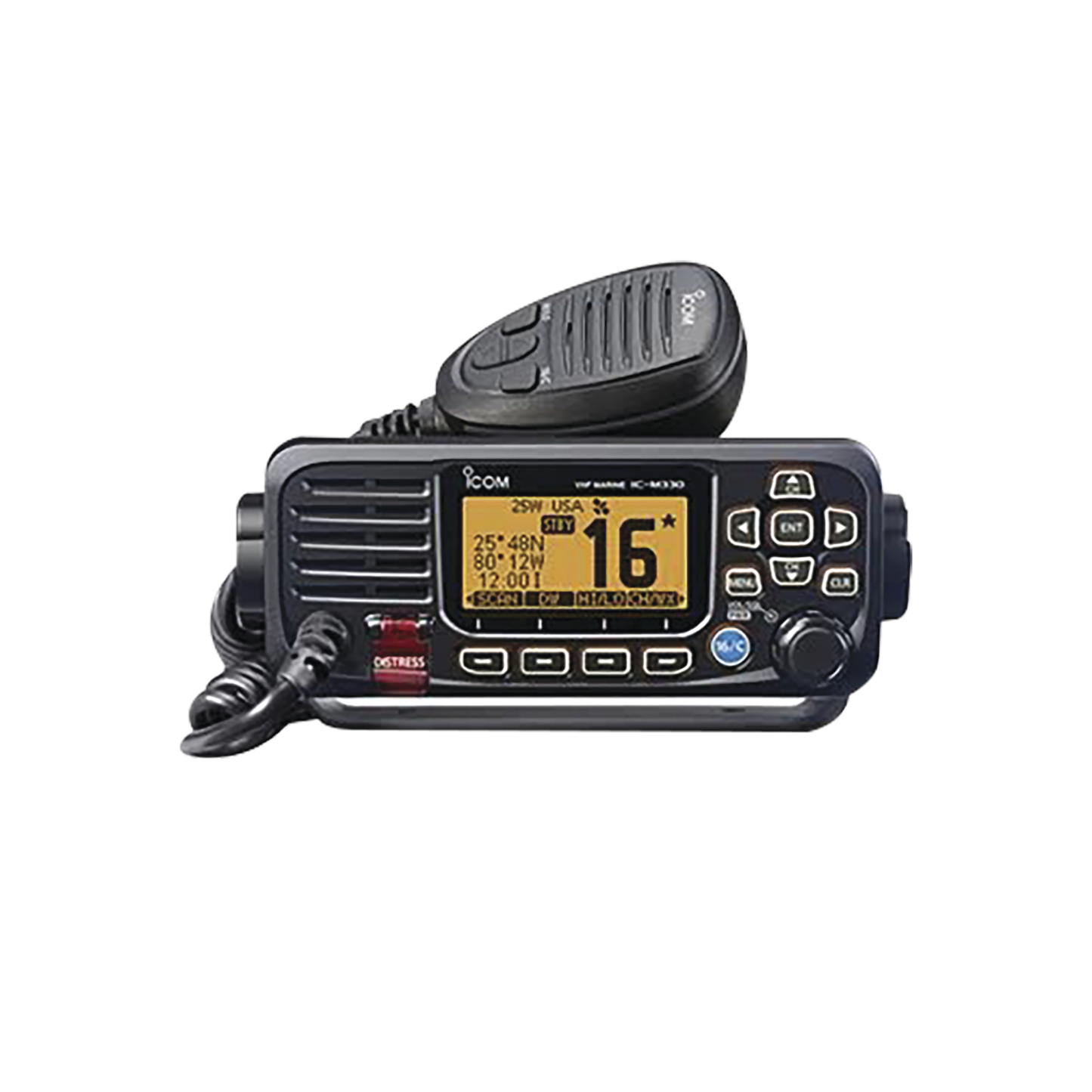 Affordable Marine Transceiver Top Performance Ultra Compact VHF (With GPS Receiver)  Black Color