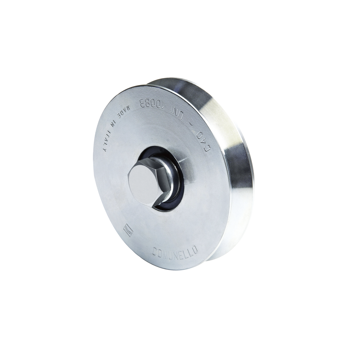 Best (300V-100) - 4" V-Groove Wheel / For sliding doors / Up to 490 lb (220 Kg) / 1 Bearing / 7/8" Wide / Galvanized