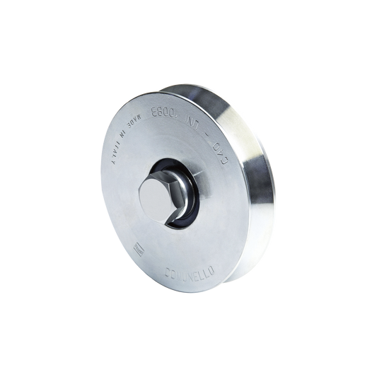 Best (300V-100) - 4" V-Groove Wheel / For sliding doors / Up to 490 lb (220 Kg) / 1 Bearing / 7/8" Wide / Galvanized