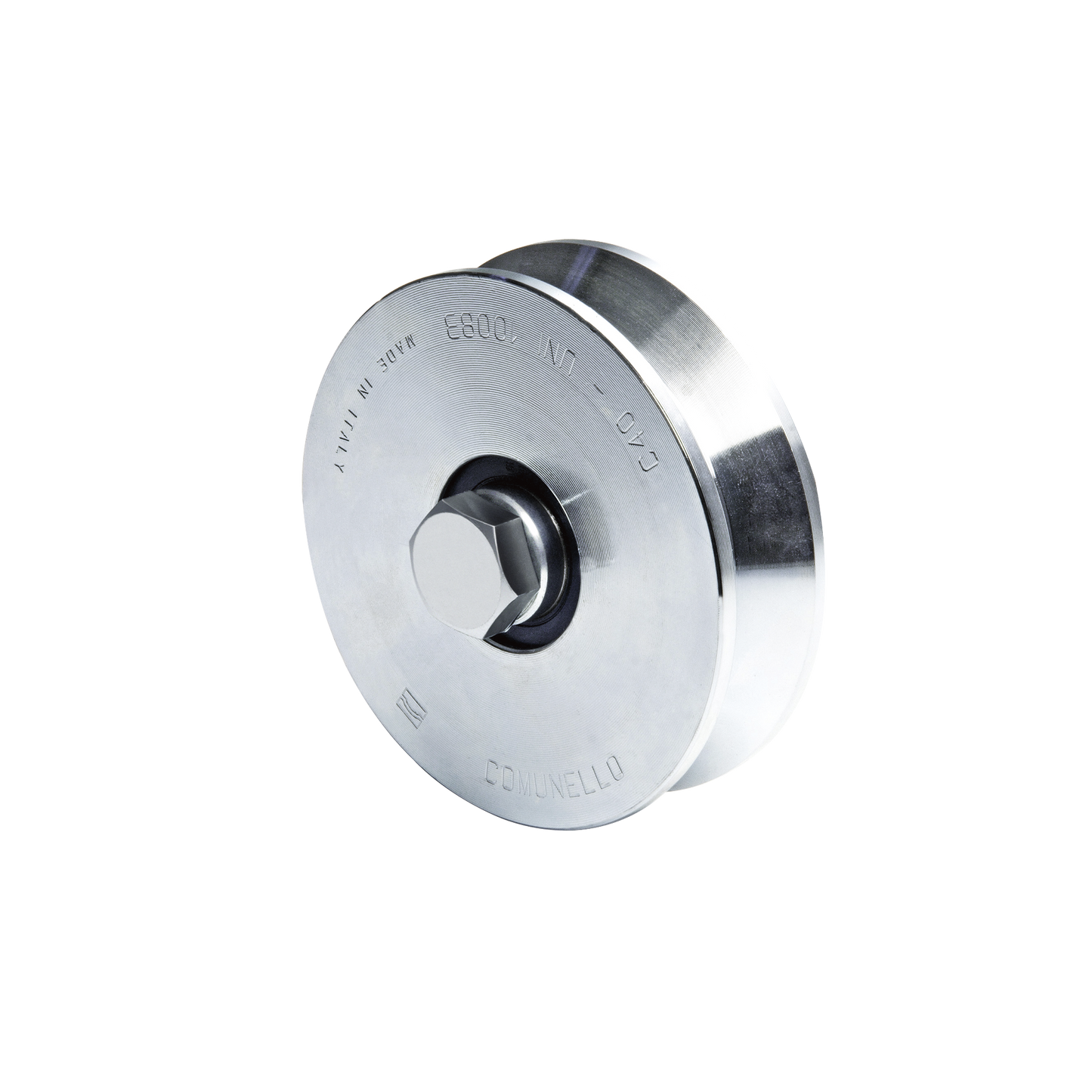 High Performance (305V-120) - 4" V-Groove Wheel / For sliding doors up to 990 lb (450 Kg) / 2 Bearings / 1-1/8" wide / Galvanized