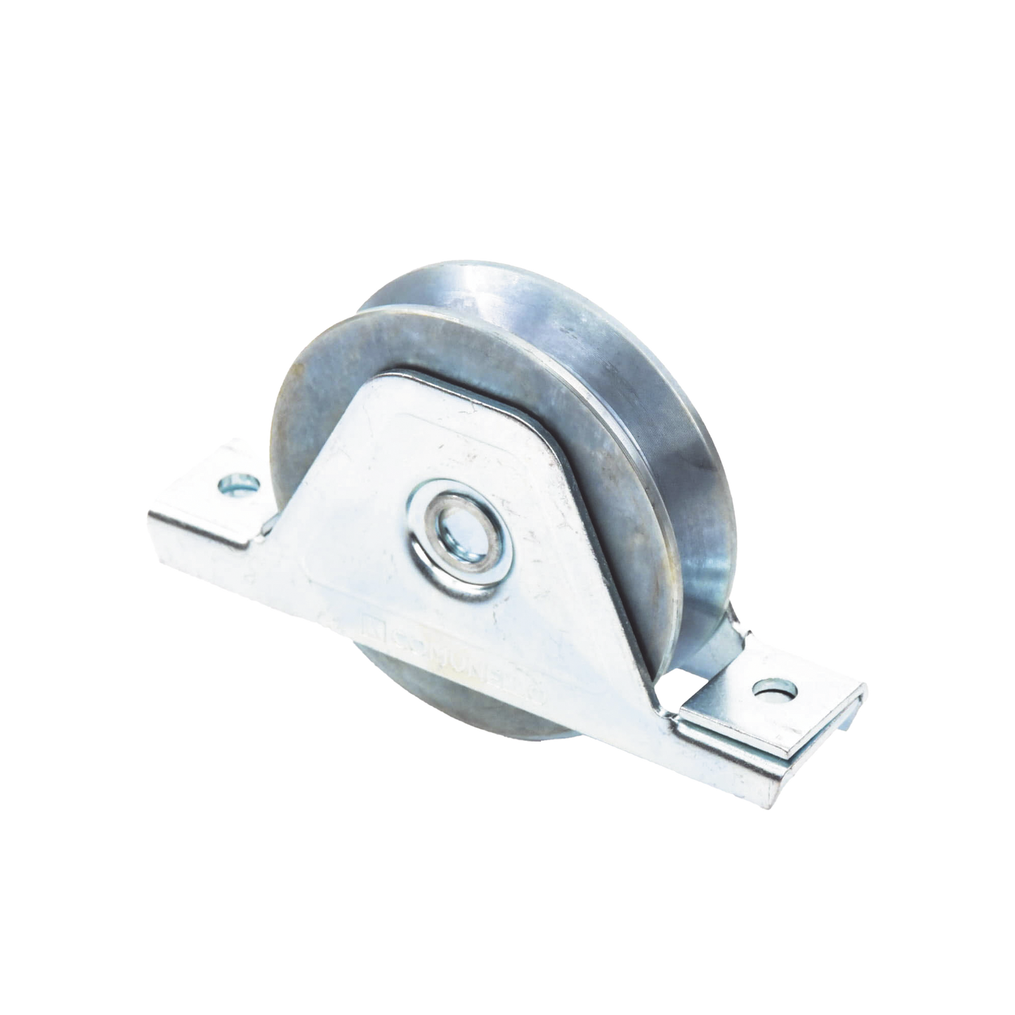 Top Quality (336V-100) 4" Recessed Mount V-Groove Wheel / Capacity For Doors Up To 840 lb (380 kg) / 2 Bearings / 15/16" Wide / Galvanized