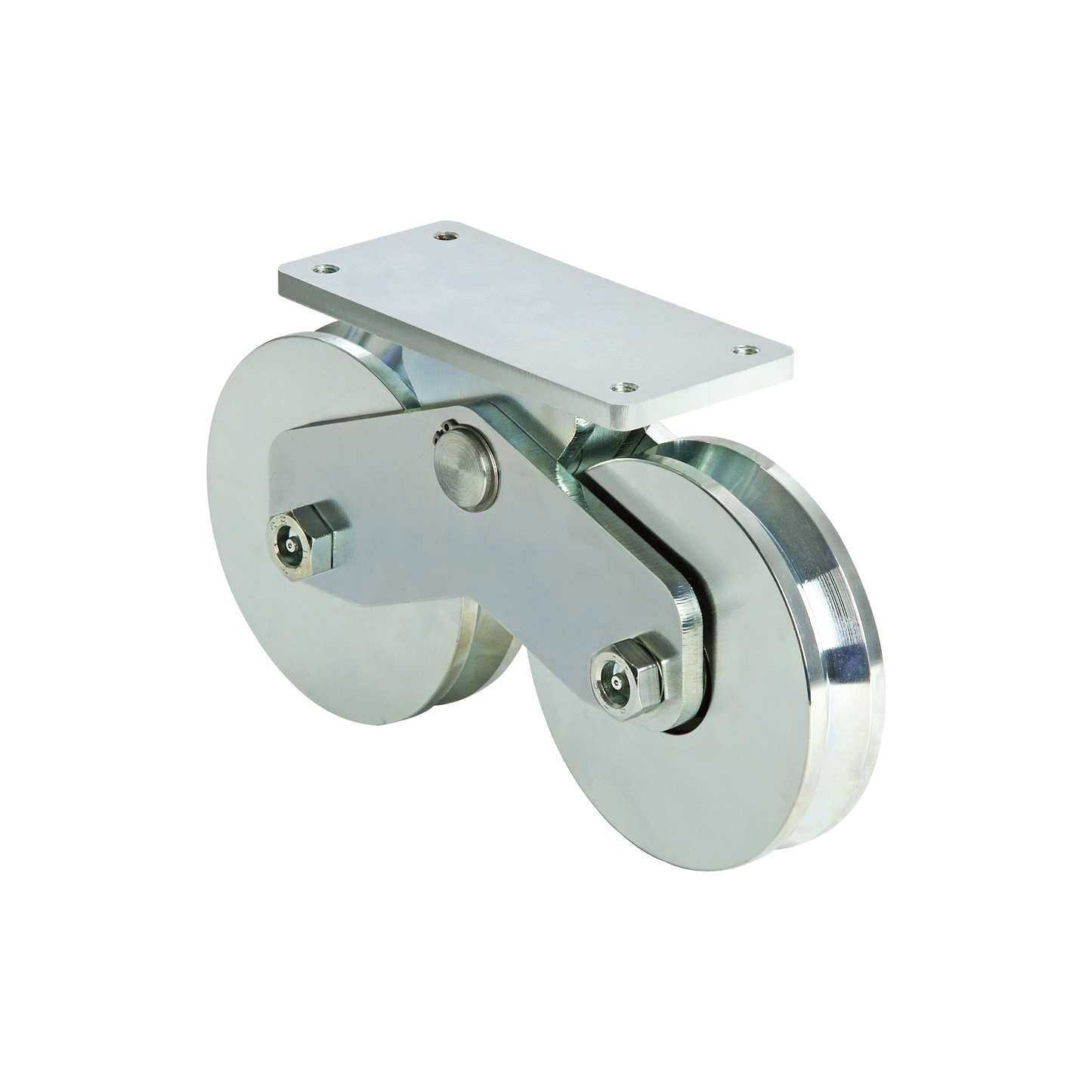 Top Quality (339V-160) - 6" Twin Wheel V-Groove Surface Mount / Capacity For Doors up to 4230 lb (1920 Kg) / 2 Bearings / W/Grease Zerk / Galvanized