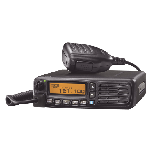 Top Quality VHF Air Band Transceivers Tx/Rx 118.000-136.992 MHz, LCD Full Dot-Matrix: Microphone HM-161 and installation accessories included, 200 Memory Channels