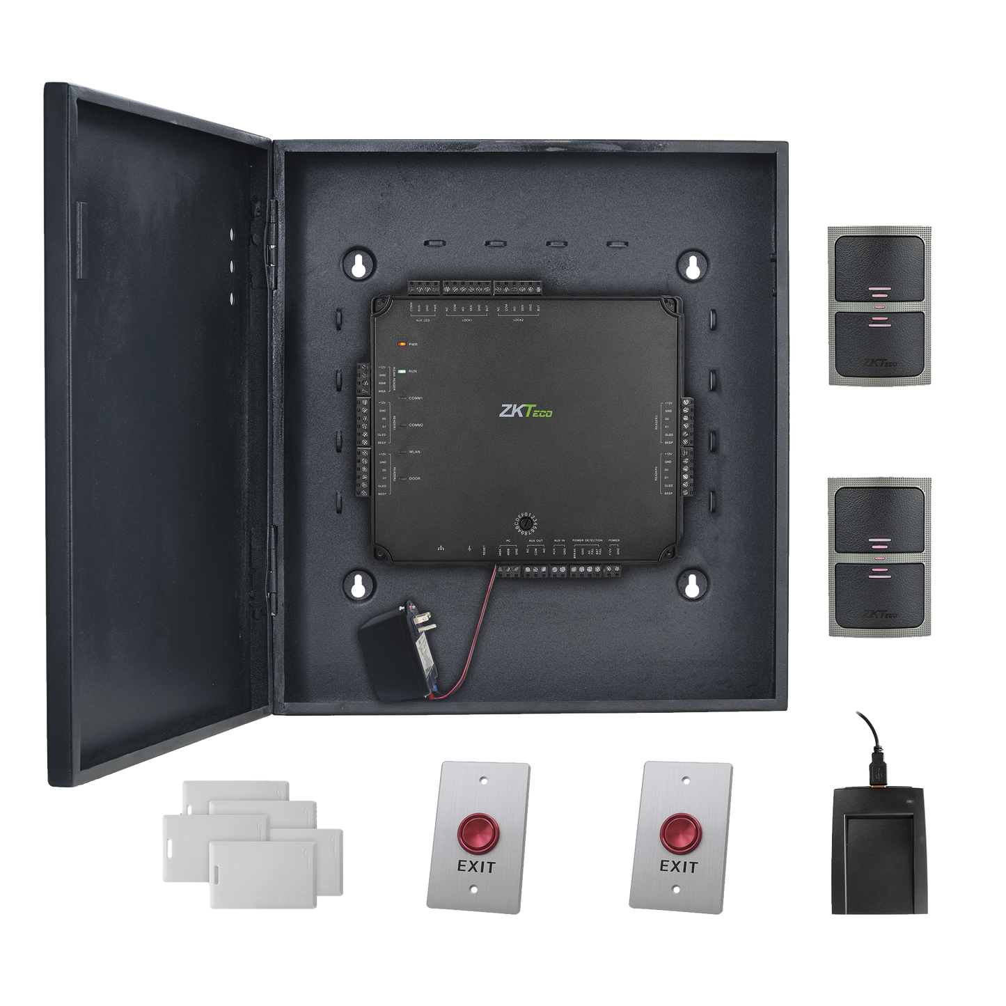 Best 2 Doors Access Control Kit / 5,000 Users / 10,000 Events / PoE / No Software Required