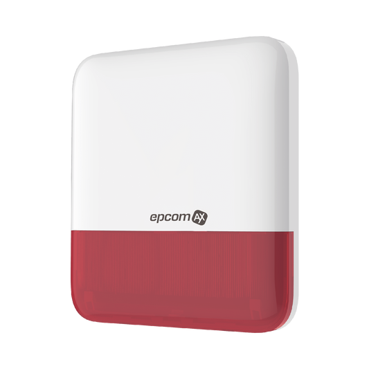 Top Quality (epcom AX) Wireless Siren with Red Strobe / Outdoor IP65 / 110 dB