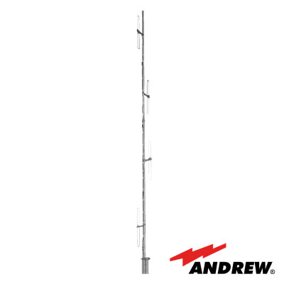 Reliable 360 deg. Horizontal Beamwidth, 155-165 MHz, Fixed Electrical Tilt, Andrew Omni Exposed Dipole Antenna