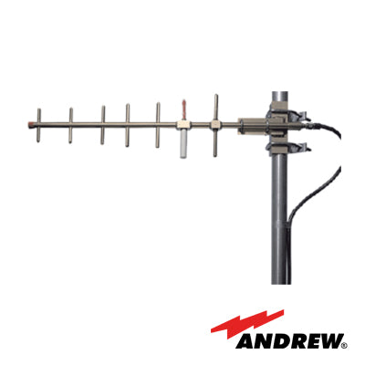 Affordable max. 3"., 806?869 MHz, Andrew Yagi Antenna, fixed electrical tilt. Mounting pipe diameter, 60&deg; horizontal beamwidth