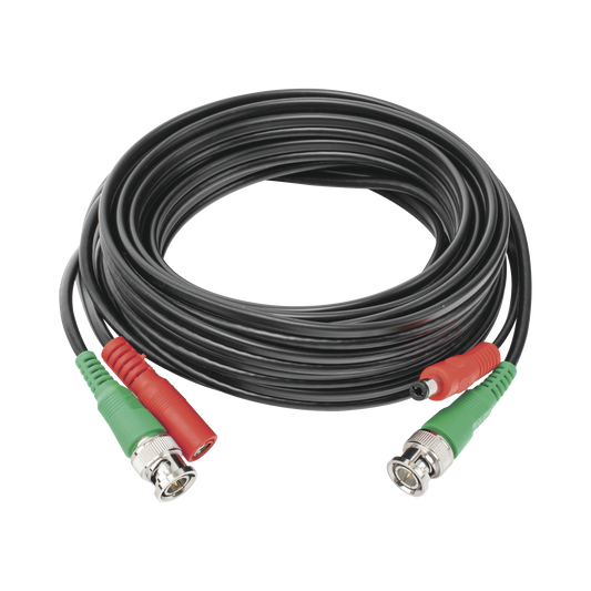 Reliable 5 meters / Coaxial cable ( BNC ) + Power / 100% Copper / For 4K Cameras / Indoor use