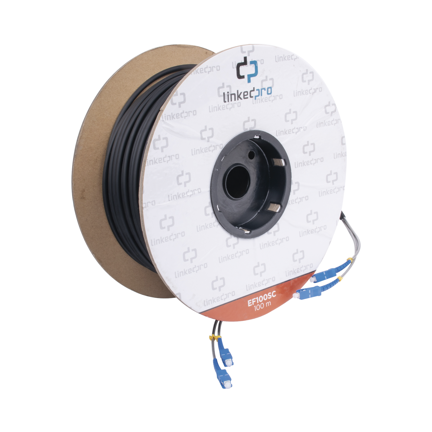 Affordable 328 ft (100 m) Drum of Fiber Optic Single-mode with SC-SC Duplex Connectors