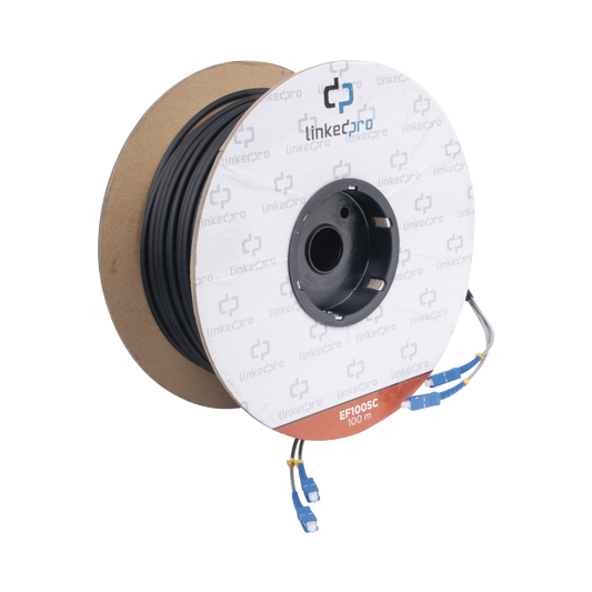 Affordable 328 ft (100 m) Drum of Fiber Optic Single-mode with SC-SC Duplex Connectors