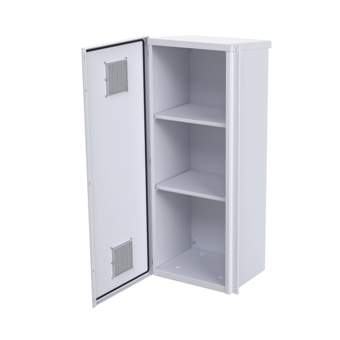 Best Floor or Wall Accessories Not Included (400 x 1060 x 300mm), Vented Farm, Galvanized Steel Cabinet for 3 Batteries PL110D12