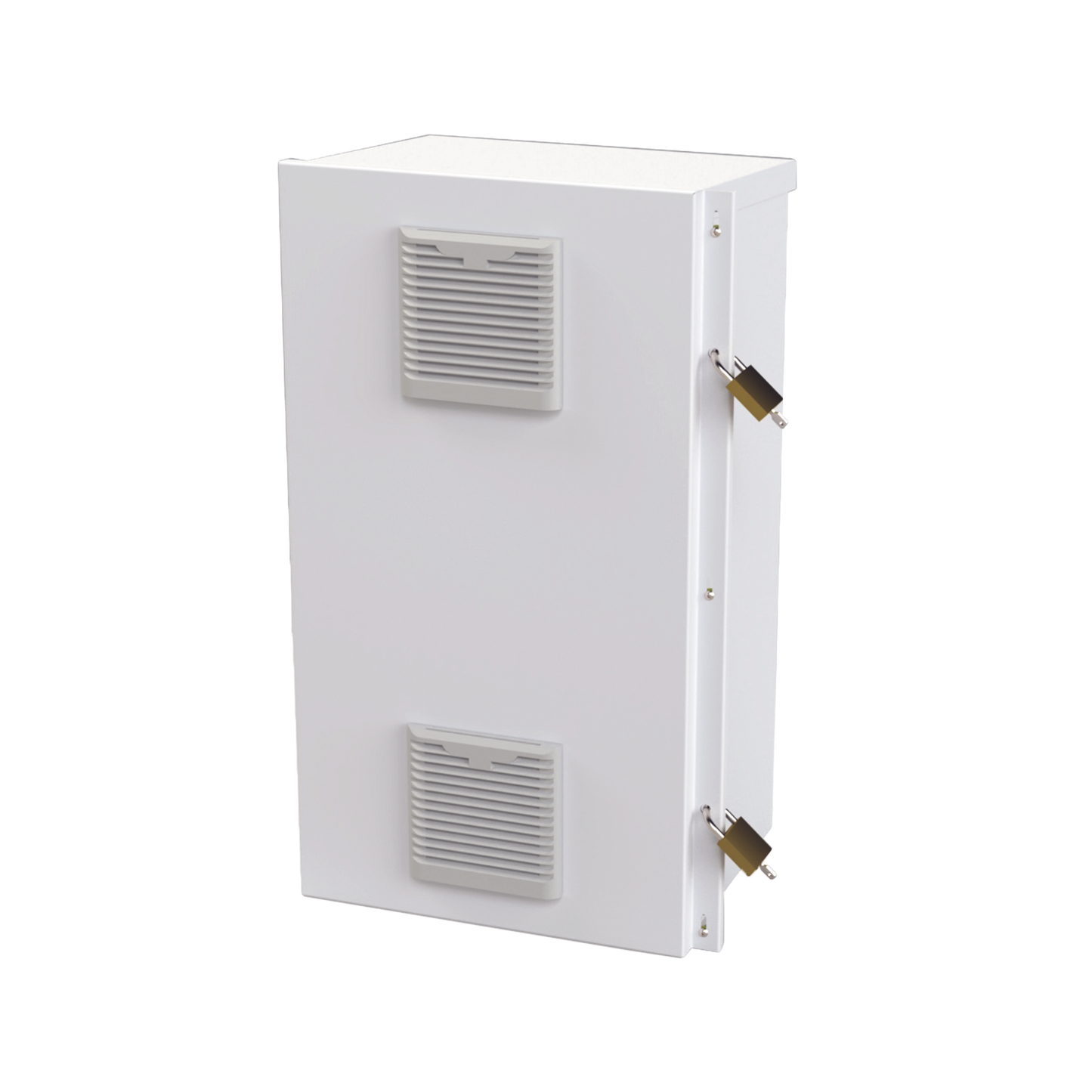 Best Galvanized Cabinet Kit for 2 Batteries PL110D12  (400 x 730 x 300mm). Ventilated Door. Accessories for Floor or Pole Not Included