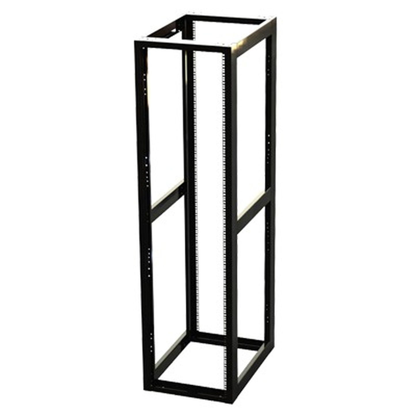 Top Quality 19" 45U Professional 4-Post Open Frame Square Rack, Adjustable Depth