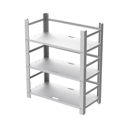 Best Galvanized 3-level Shelf for Installation of 12 Deep Cycle Batteries Similar to PL-110-D12 Batteries