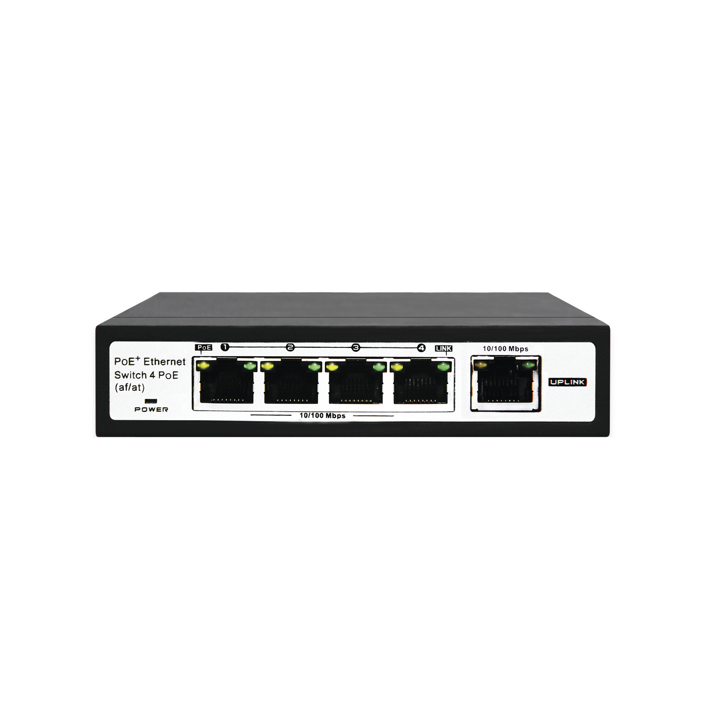 High Performance PoE Switch / 100 Meters PoE / 4 ports 802.3af / at (60 W) 10/100 Mbps + 1 port uplink