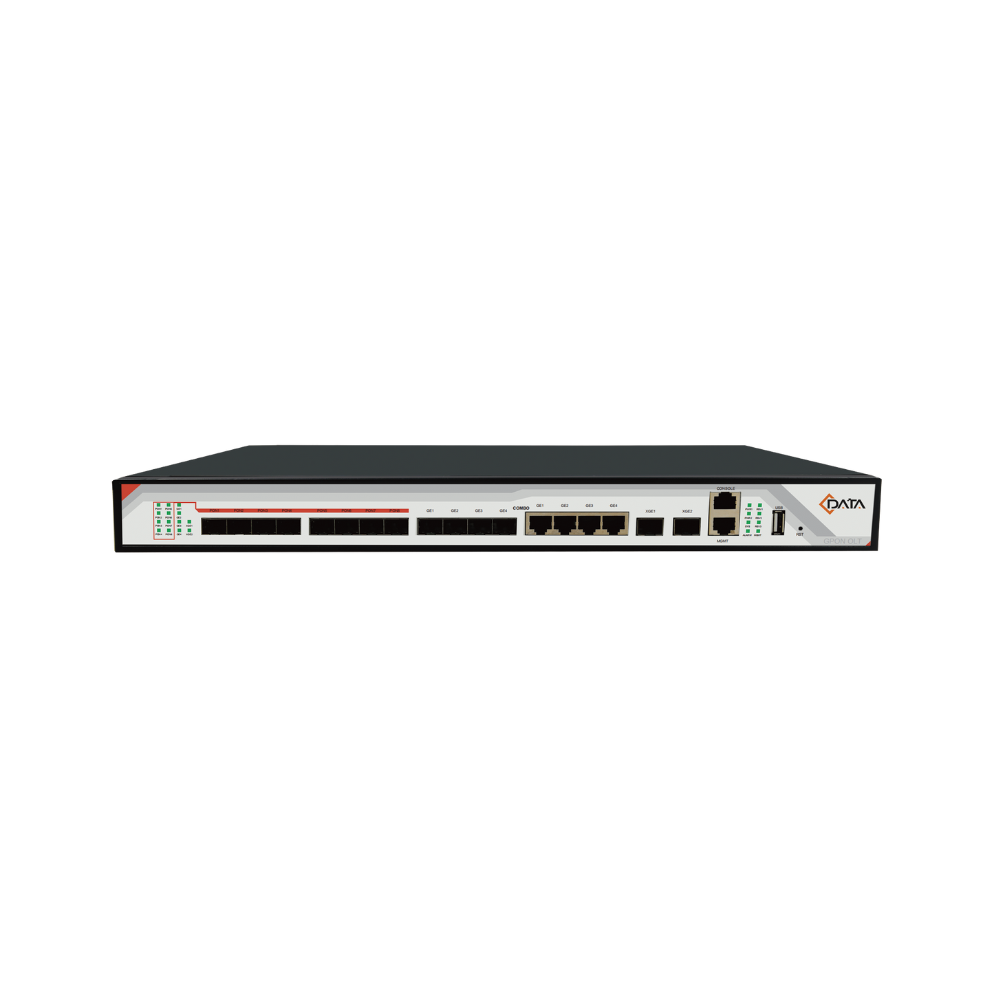 Best up to 1,024 ONUs, 8-port GPON OLT, 8 Uplink ports (4 x GE RJ45 + 2 x 1G SFP + 2 x 10G SFP+)