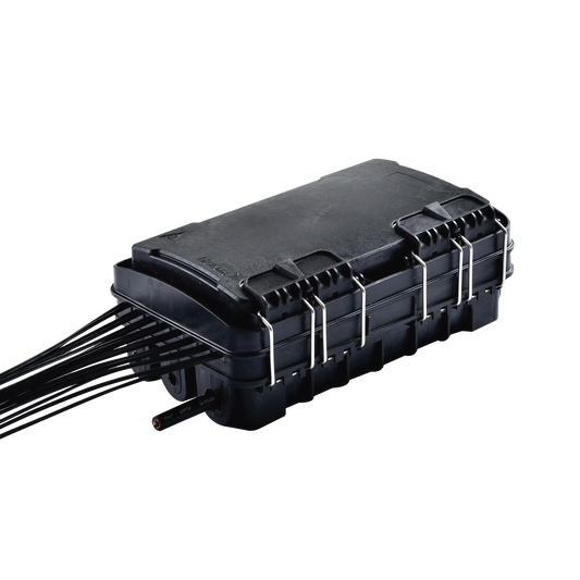 Affordable Black, IP65, Fiber Distribution Box, with 16 SC/APC adaptors, 24 Splices