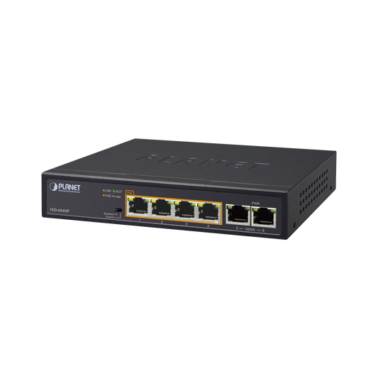 Best Switch PoE+ 802.3af/at Distance of 250 m 4 Ports + 2 Ports 10/100 of Uplink Internal Power Supply