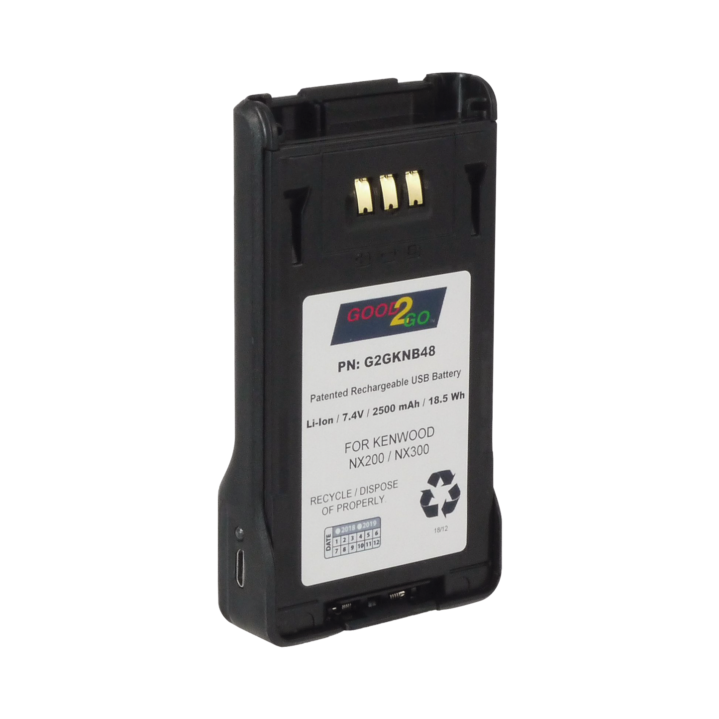 Reliable Li-Ion Battery 2000 mAh for Kenwood Radios NX200/300