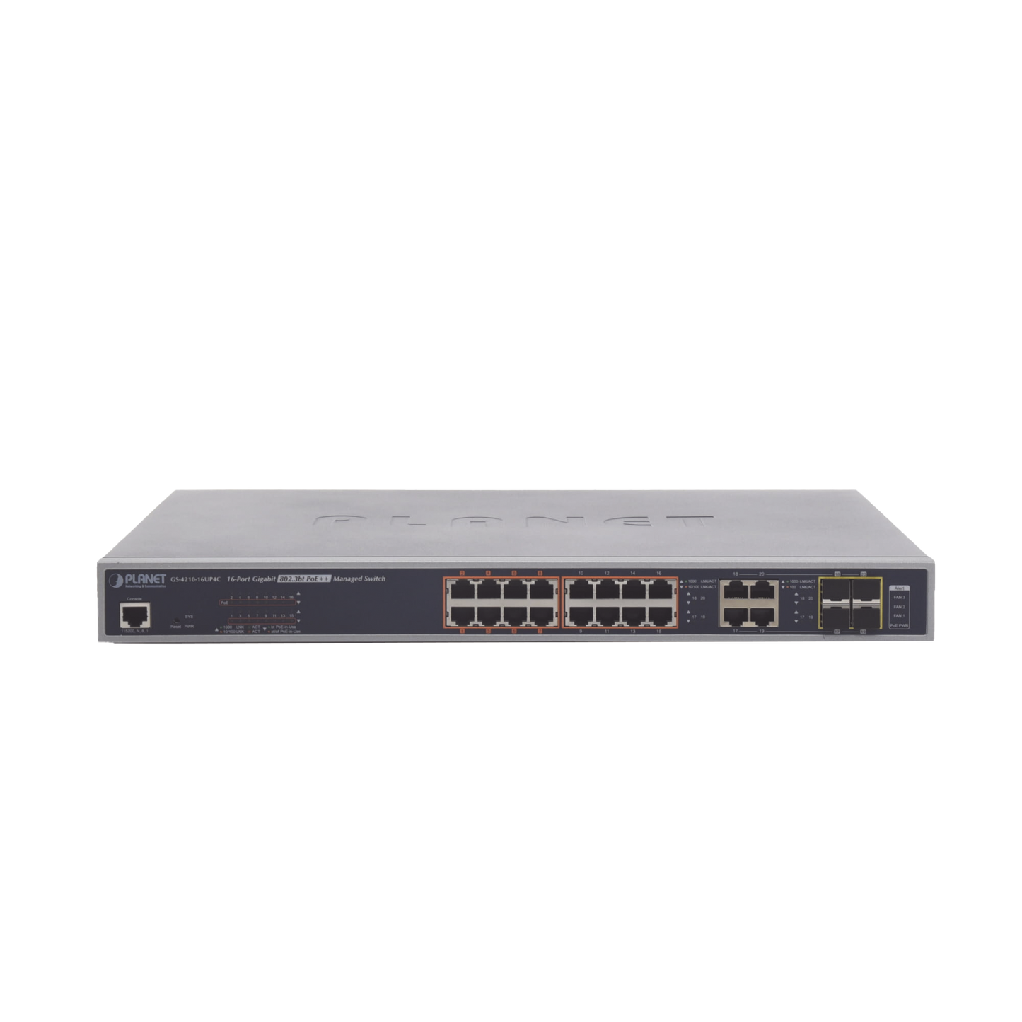 Reliable Switch Managed 16-Port 10/100/1000T Ultra PoE + 4-Port Gigabit TP/SFP Combo