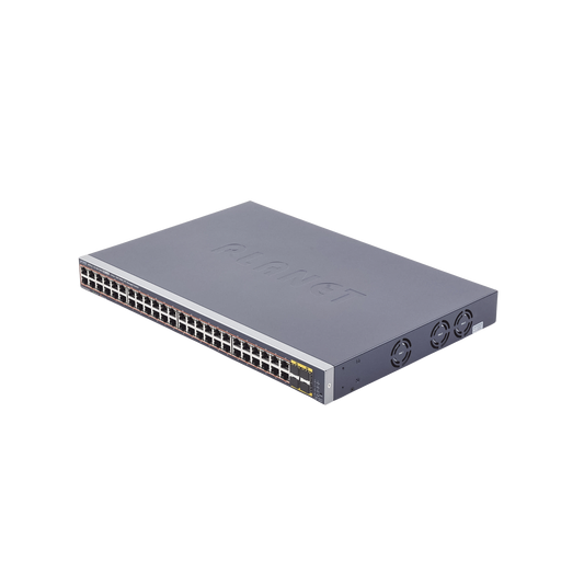 Affordable 48-Port 10/100/1000T 802.3at PoE + 4-Port 100/1000BASE-X SFP Managed Switch / 440W