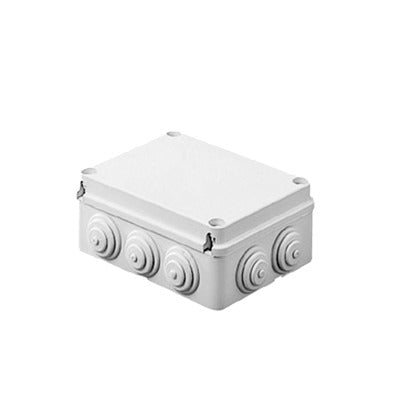 High Performance For Exterior (IP55), PVC Junction Box with 6 Inputs, Screw-cap, 4.74 x 3.15 x 1.97 in (120 x 80 x 50 mm)