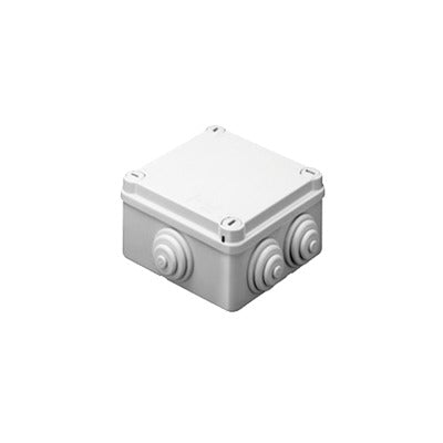 Reliable Protection Grade (IP55), 5.9 x 4.3 x 2.7 in (150 x 110 x 70 mm), 1/4" Screw-cap, PVC Junction Box with 10 Inputs