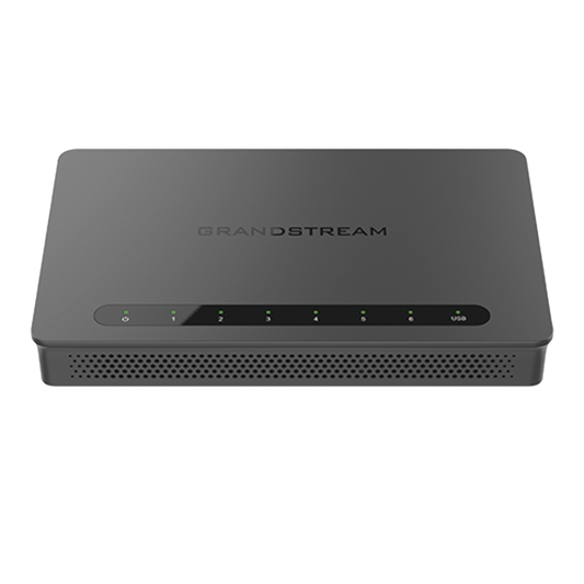 Affordable Gigabit VPN Router / Load Balancer / 30,000 NAT Sessions / 4 ports 10/100/1000 Mbps + 2 SFP ports (WAN/LAN) / 1 PoE Input Port (af/at) / 2 PoE Output Ports (af/at) / Compatible with GWN Cloud.