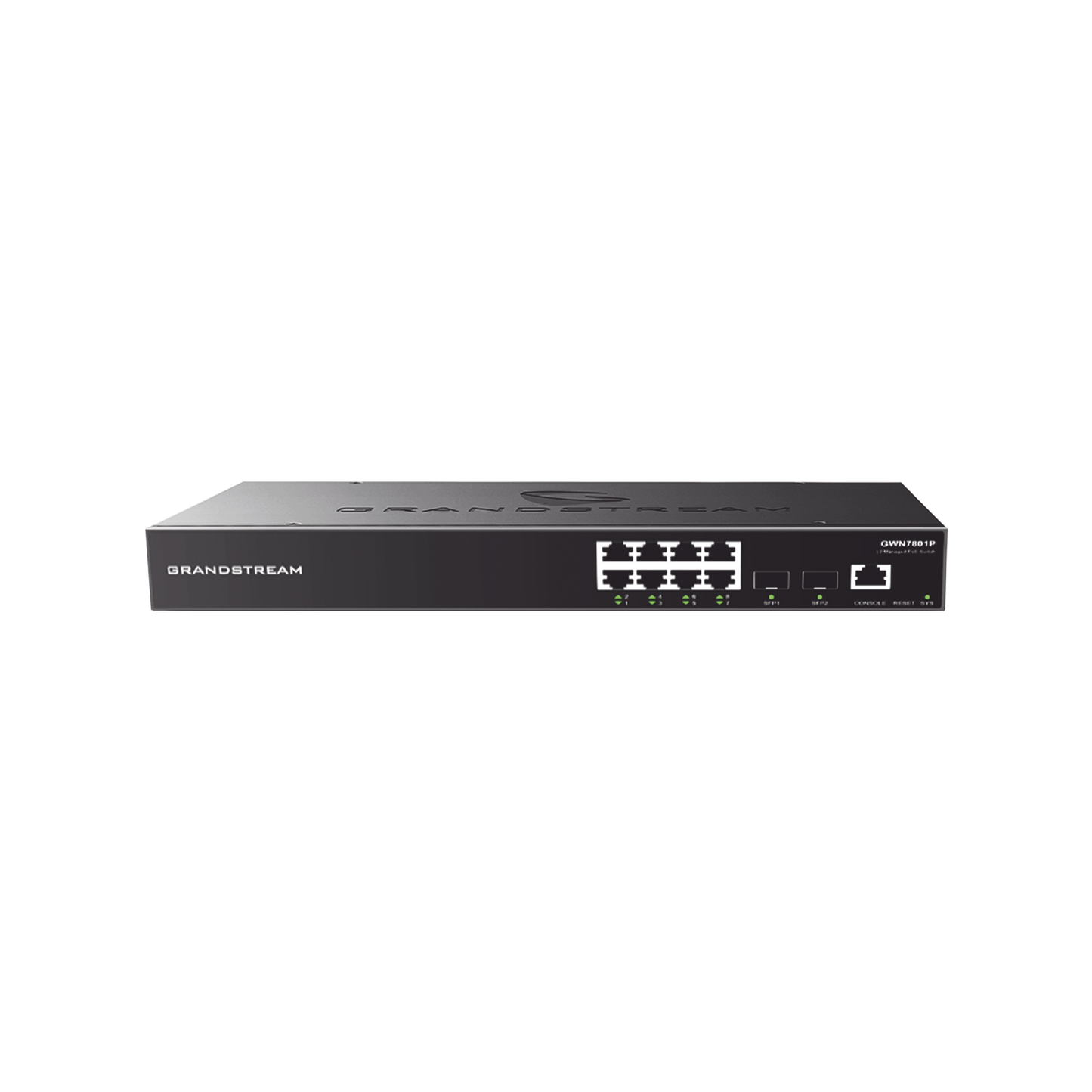 Reliable Managed Gigabit PoE+ Switch / 8 ports 10/100/1000 Mbps + 2 SFP Uplink Ports / Up to 120W / Compatible with GWN Cloud.