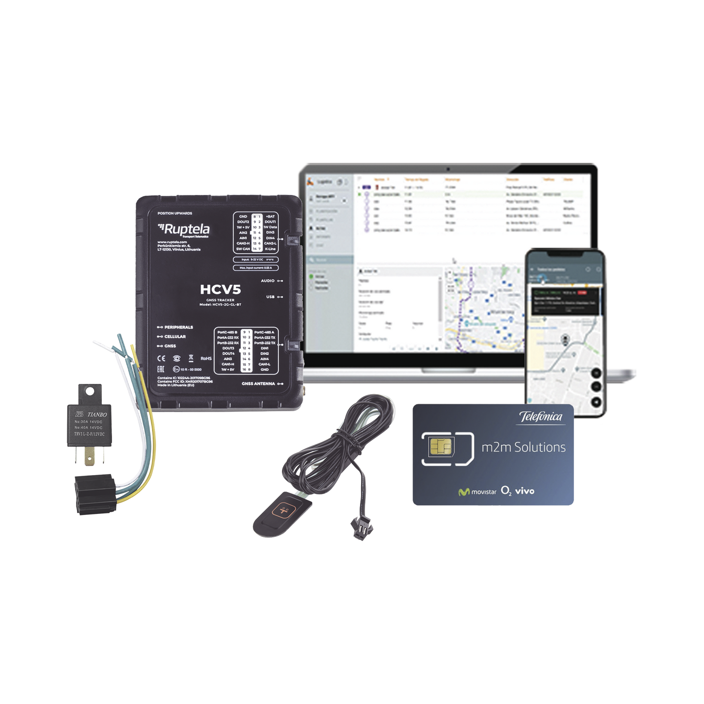 Best 4G LTE Tracker Kit CATM1/ Includes 1 MICROSIM30M2M / 1 VOUCHER1M / 1 EPCOMGPSMONTHLY / RELAY / SOS Button