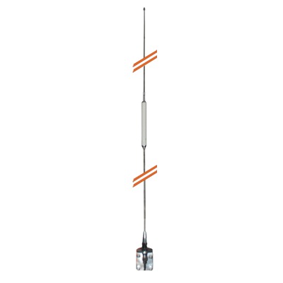 Affordable UHF male (pl-259) connector, CB Mobile antenna, length 130 cm / 51 in, Mirror mount., RG-58 (3.6 m / 11.8 in, HUSTLER, 26.960 - 27.400 MHz