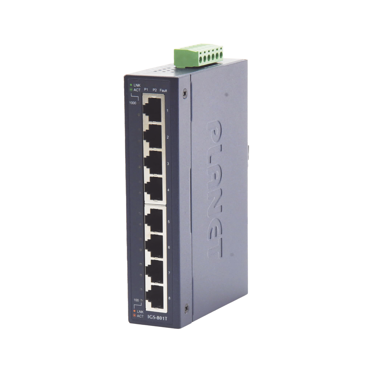 Affordable 8 Port Gibabit 10/100 / 1000T Industrial Switch, Designed for Wall and DIN Rail Mounting