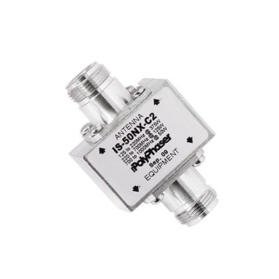 High Performance DC RF Coaxial Protector For 125 - 1000 MHz With Side Eyebrow and N Female Connectors on Both Sides, 50 ?