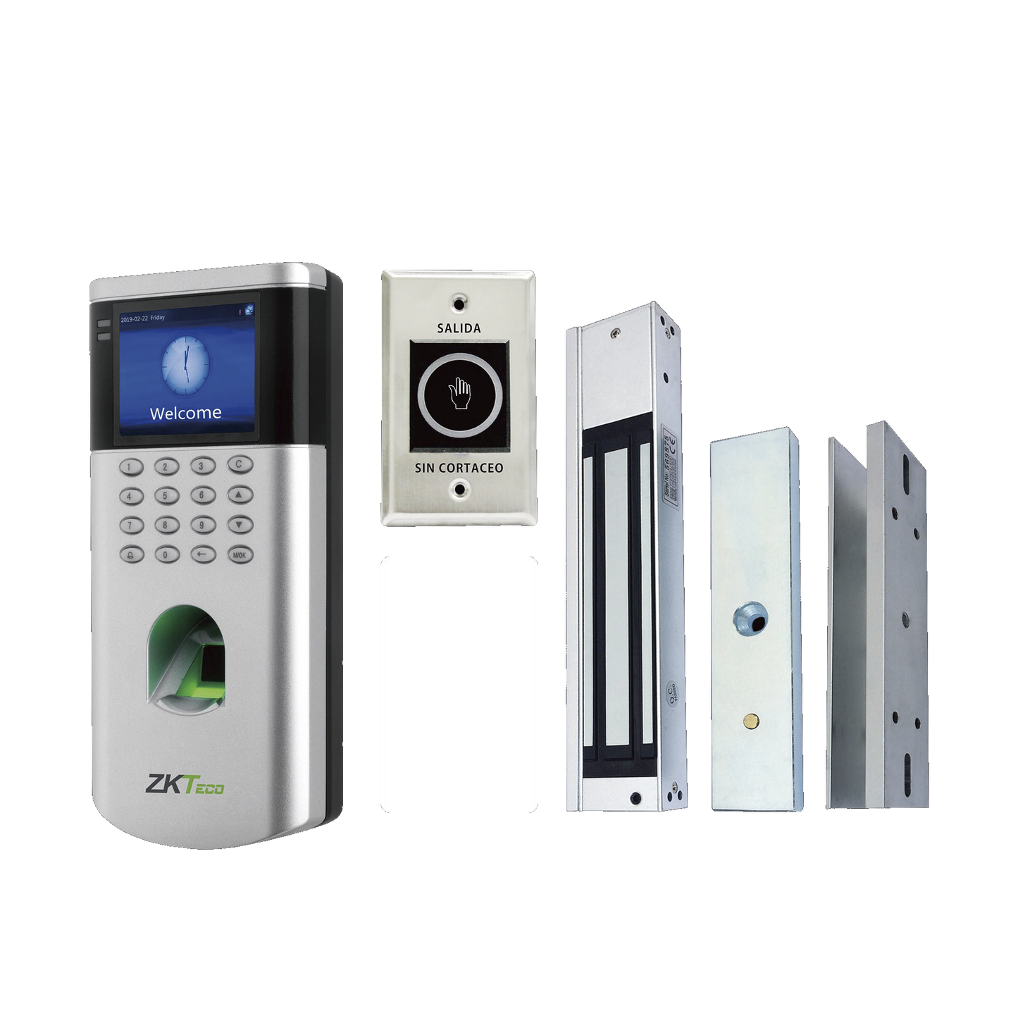 Affordable Access Control KIT / LF100 / 1,500 Users / Mag Lock / Exit Button / ID Cards