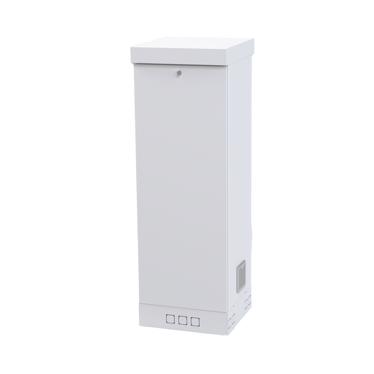 Reliable and 31 rack units (RU), available in 11, 20, and adjustable front and intermediate posts., with double door, Outdoor 19-inch IP-53 floor cabinet