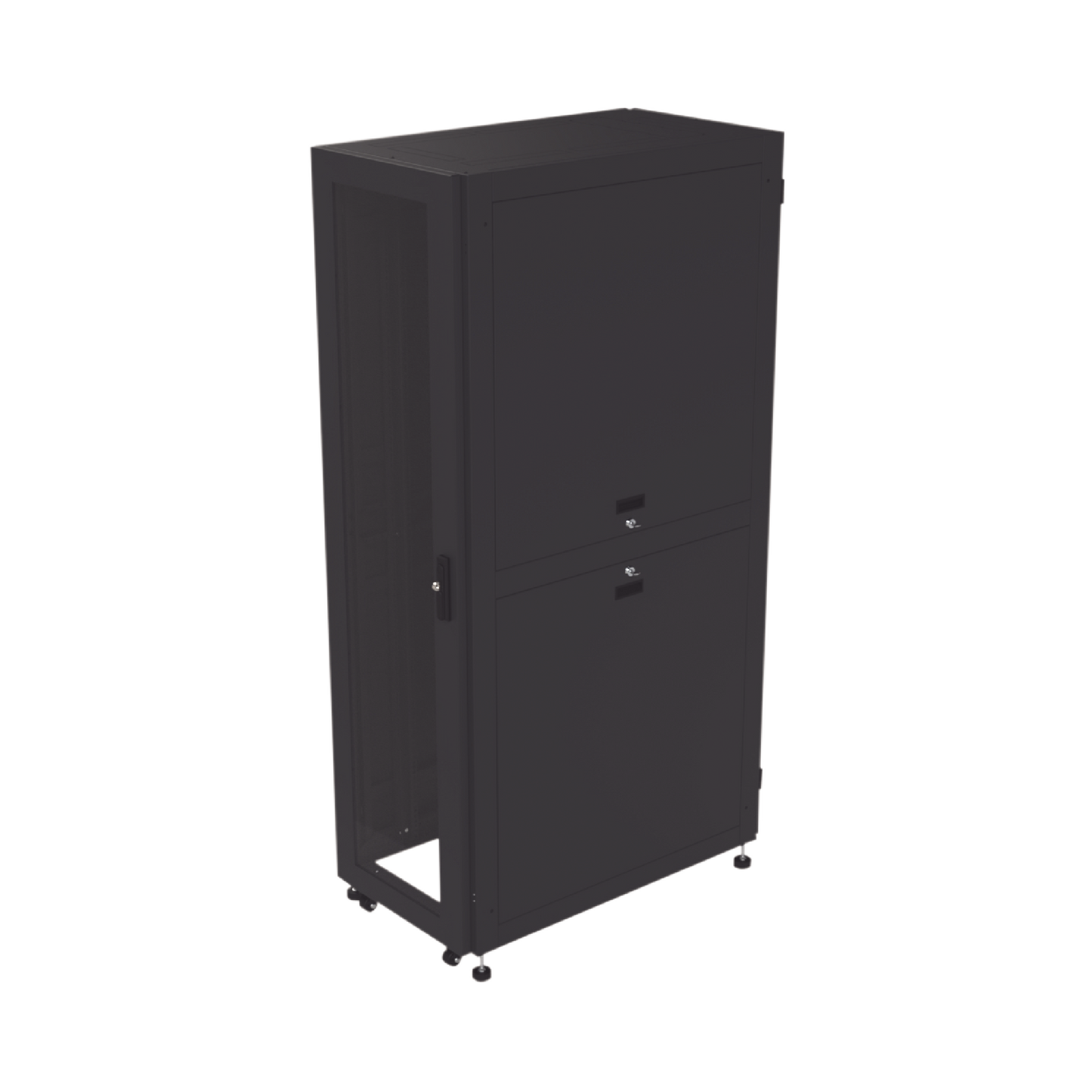 High Performance 19" 42U Professional Cabinet for Telecommunications, Standard Rack and Security Glass Door, 600 mm Height x 1200 mm Depth