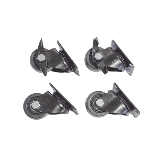 Top Quality Heavy Duty Casters for Server Racks/Cabinets - Set of 4 Wheels for Linkedpro Cabinets (2 with brakes).