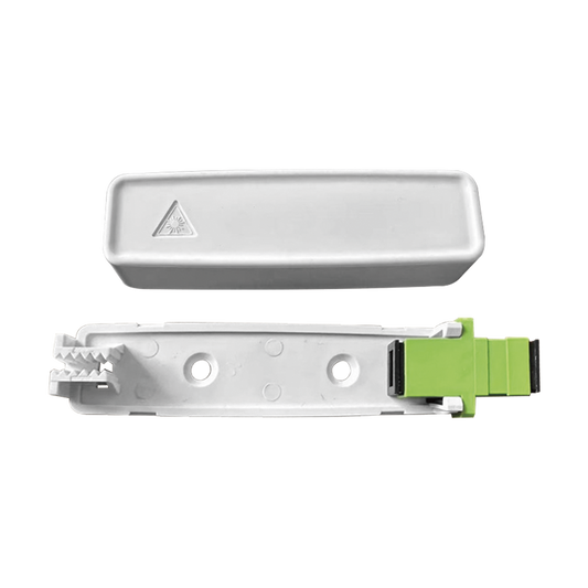 High Performance Mini Fiber Optic Terminal Box (Rosette) with a SC/APC Coupler, White color