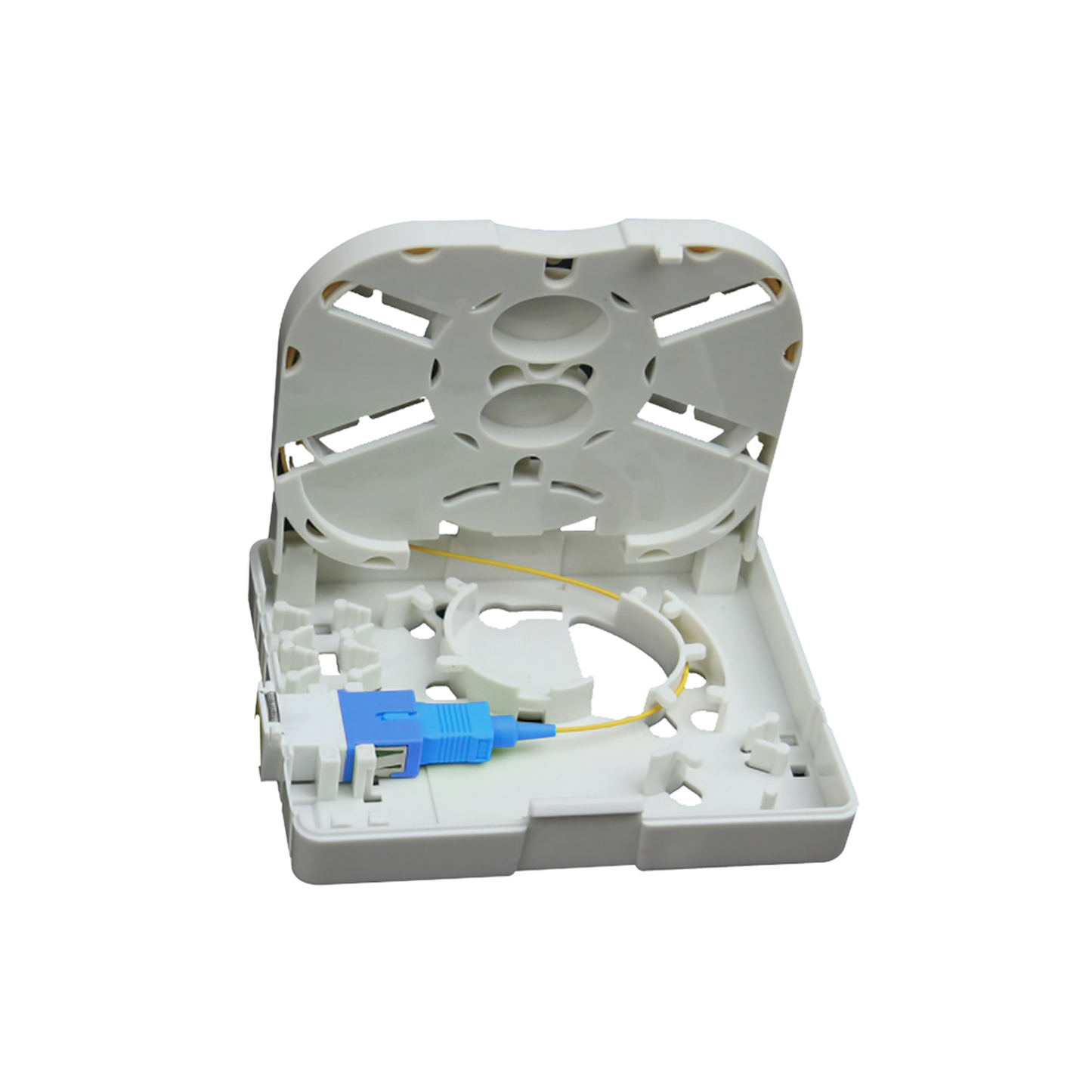 Affordable FTTH Socket, 2 Ports SC, Loaded with 2 Adapter SC/UPC, Fiber Optic Access Terminal Panel