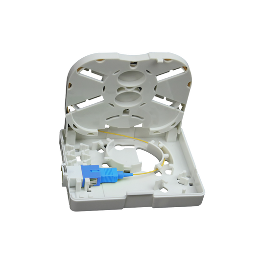 Affordable FTTH Socket, 2 Ports SC, Loaded with 2 Adapter SC/UPC, Fiber Optic Access Terminal Panel