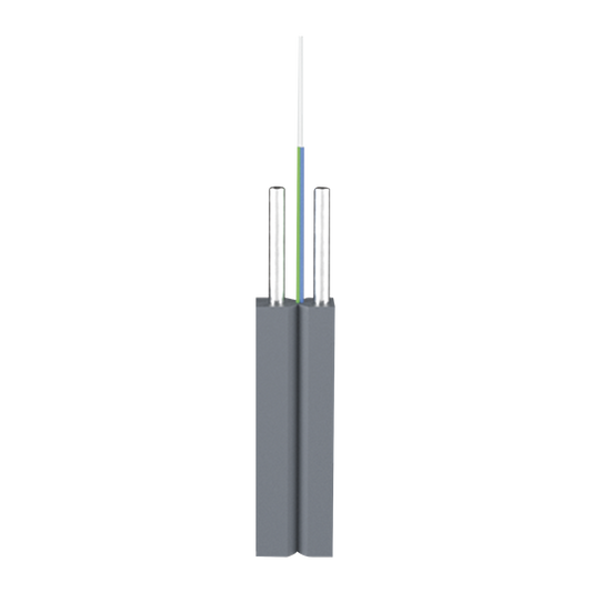 High Performance G657A2, 2x3 mm, FRP, LSZH Black Sheath (3280 ft) 1km/Drum, "Easy-Pull" Bow-type Drop Cable, Indoor/Outdoor, 1FO "1 Core"