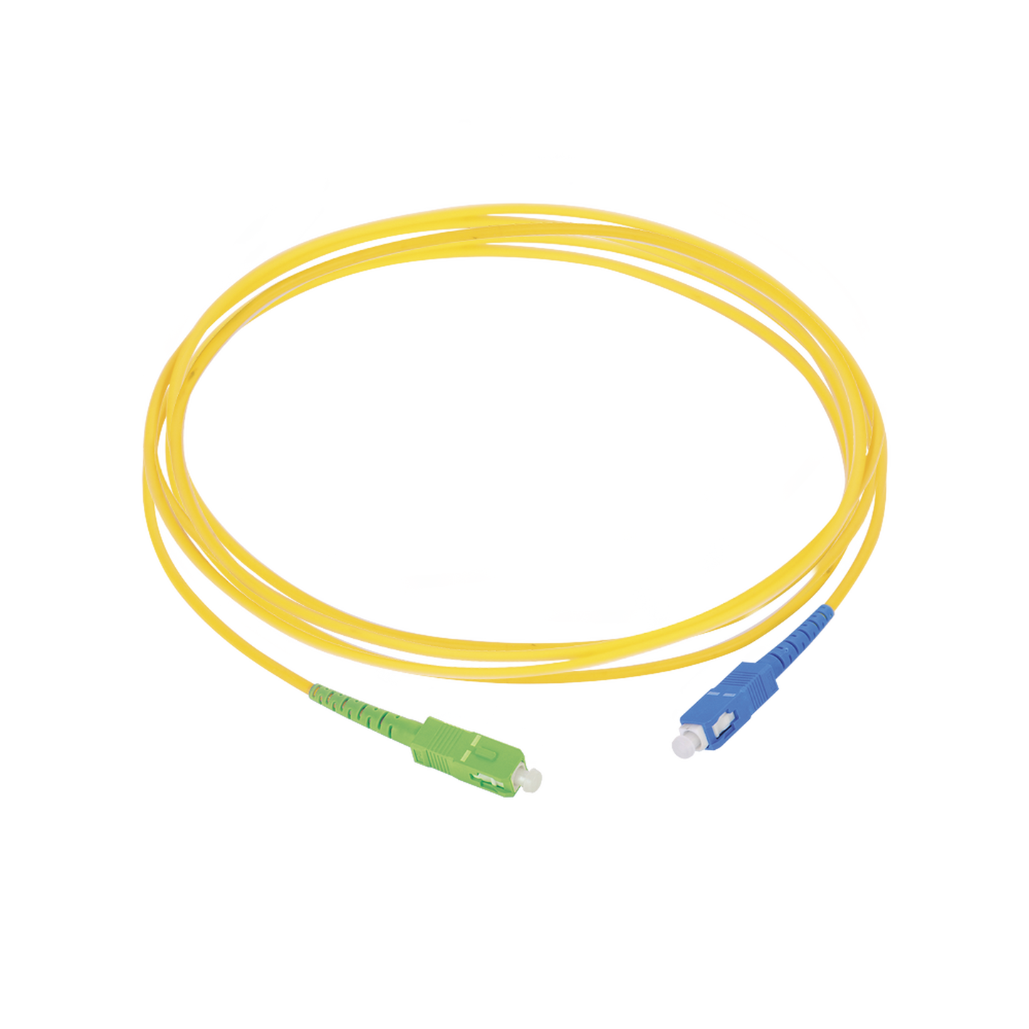 Reliable Cover LSZH, Diameter 2mm, Single-mode Fiber SM G657A2, SIMPLEX, Patchcord SC/APC-SC/UPC, Length: 7 ft (2 m)