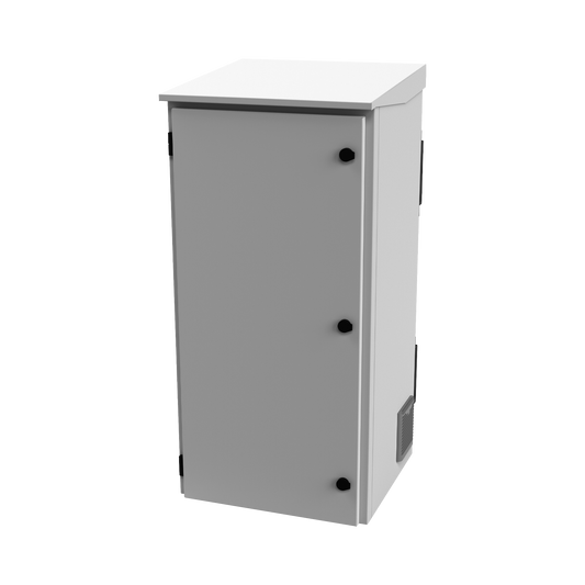 Reliable 19" 24U Outdoor Enclosure for Post/Tower/Wall with Fans and Thermostat