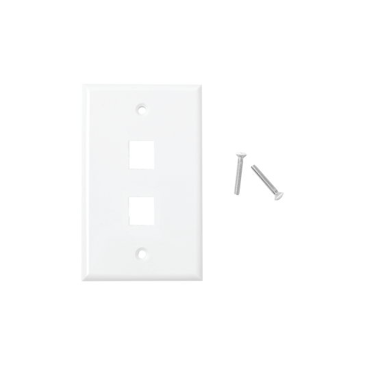 High Performance Faceplate, 2-Port - White