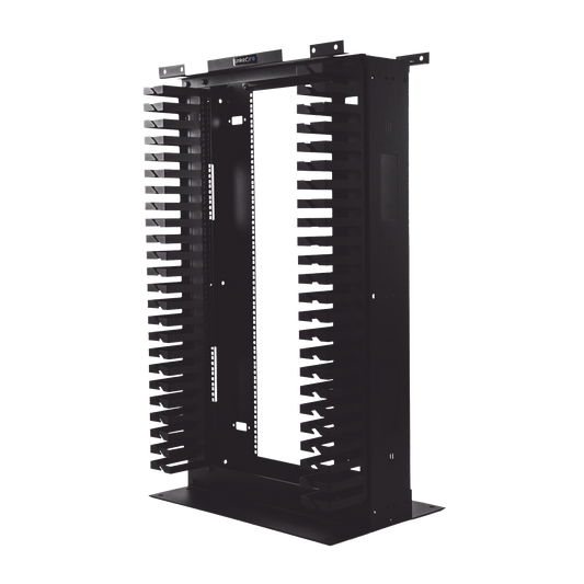 Top Quality 24U 4ft x 19in Professional 2-post Open Frame Steel Rack with Vertical Cable Management