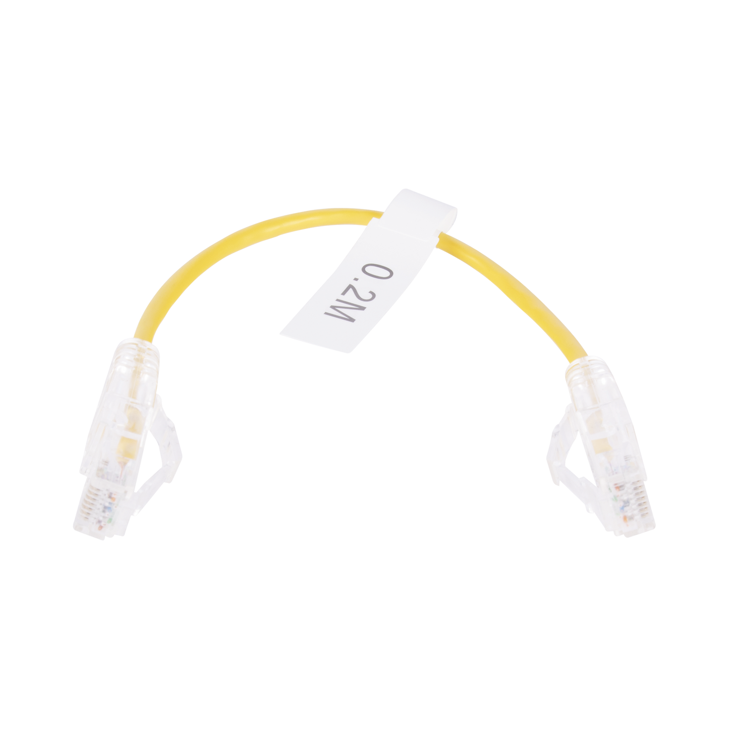 Advanced Reduced Diameter (28 AWG), Slim Patch Cord UTP Cat6 - 0.65 ft (20 cm) Yellow