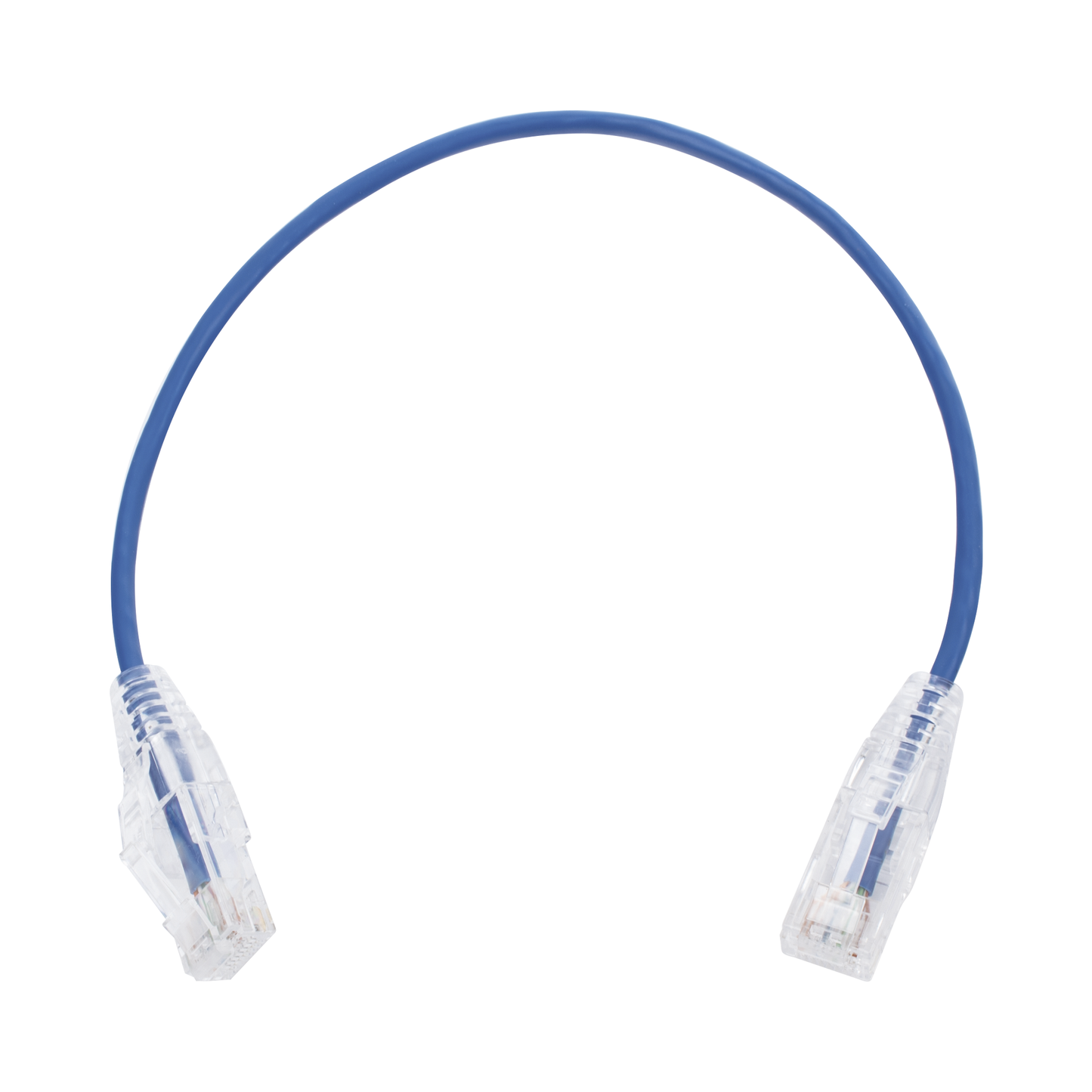 Top Quality Reduced Diameter (28 AWG), Slim Patch Cord UTP Cat6 - 0.98 ft (30 cm) Blue