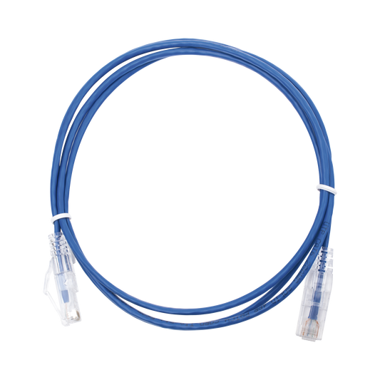 Affordable Slim Patch Cord UTP Cat6 5 ft Blue 28 AWG