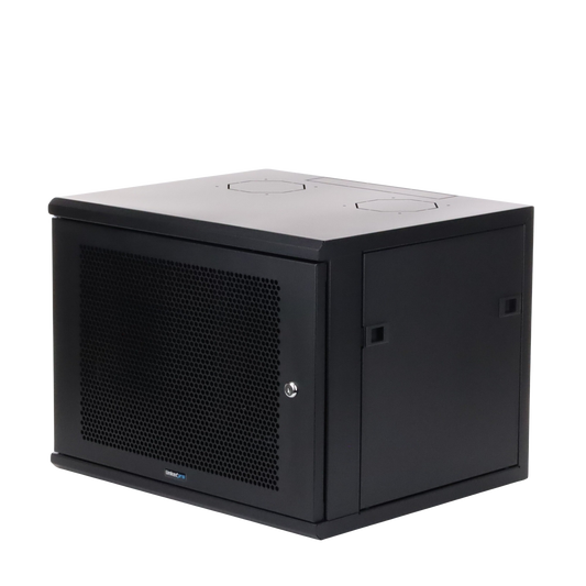 Best 19in, 450 mm Deep, Perforated Door, Linkedpro Wall Mount Enclosure, 6 RU, Black. Shipped FULLY ASSEMBLED.