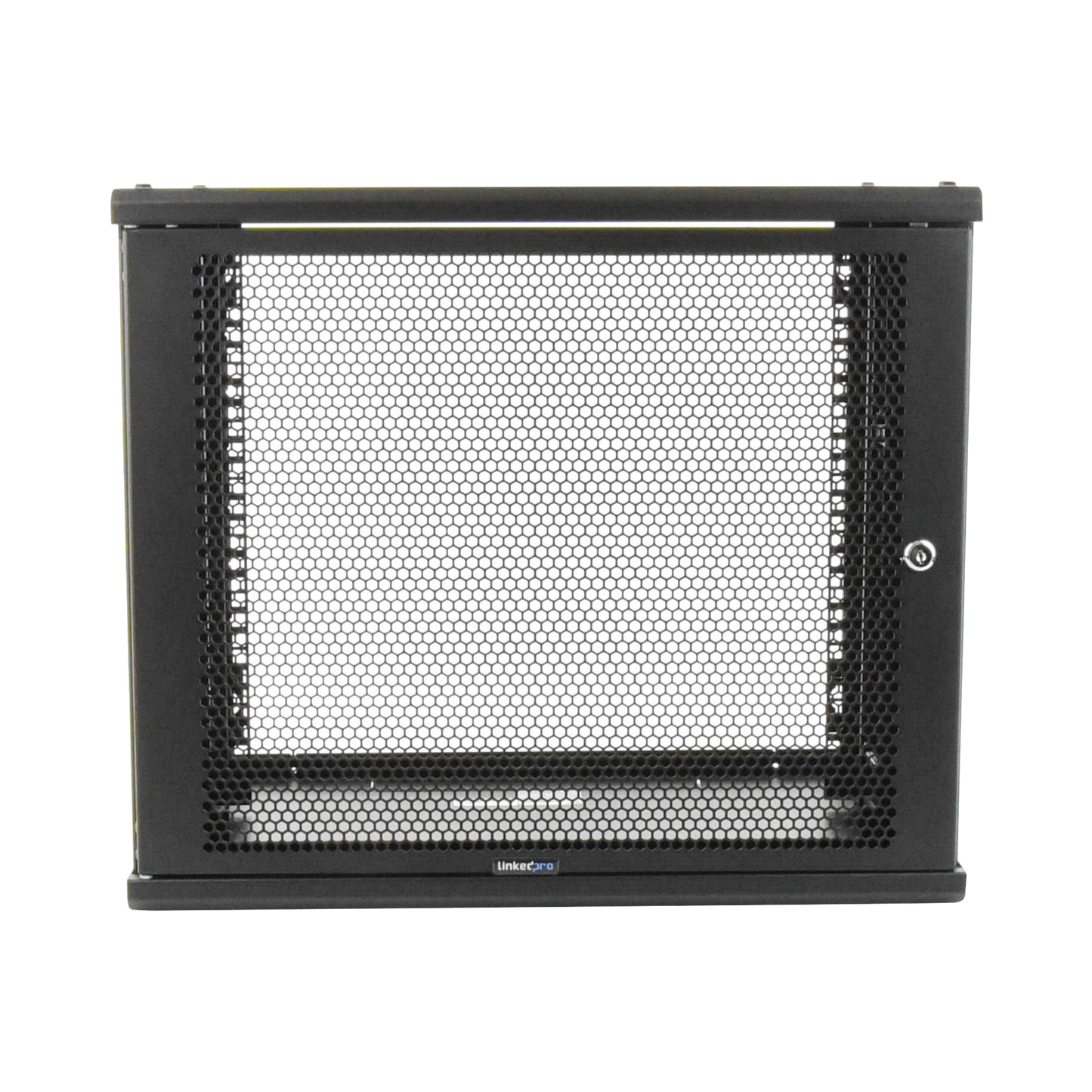 Top Quality Black. Shipped fully assembled., 450mm Deep, Perforated Door, Linkedpro Wall Mount Enclosure, 9 RU, 19in